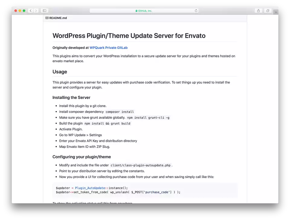 WordPress AutoUpdate Server